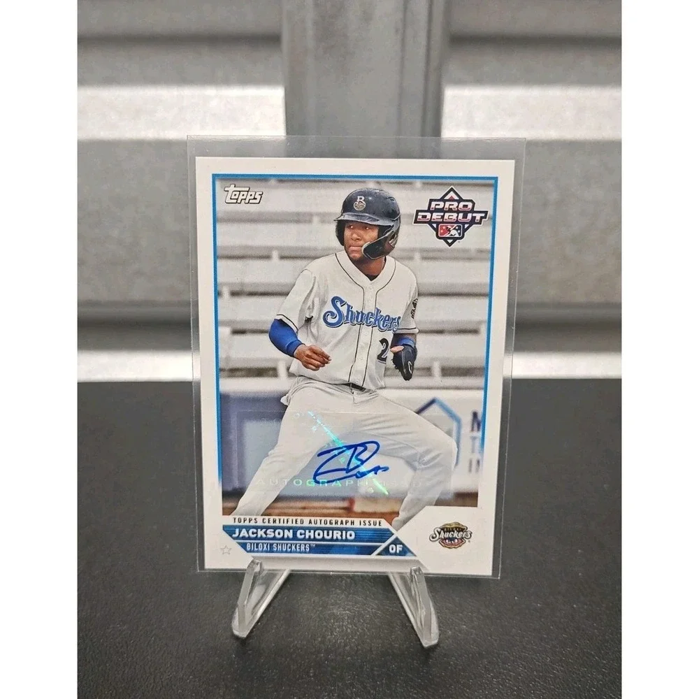 2023 Topps Pro Debut Jackson Chourio Auto RC PD-40 Biloxi Shuckers Baseball Card